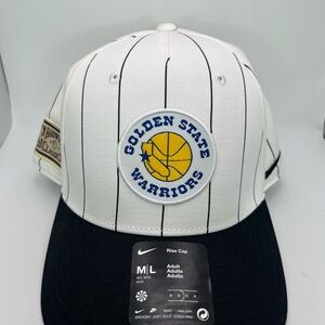 Nike Golden State Warriors Hardwood Classics Pin Stripe Adult Rise Cap Sz M/L